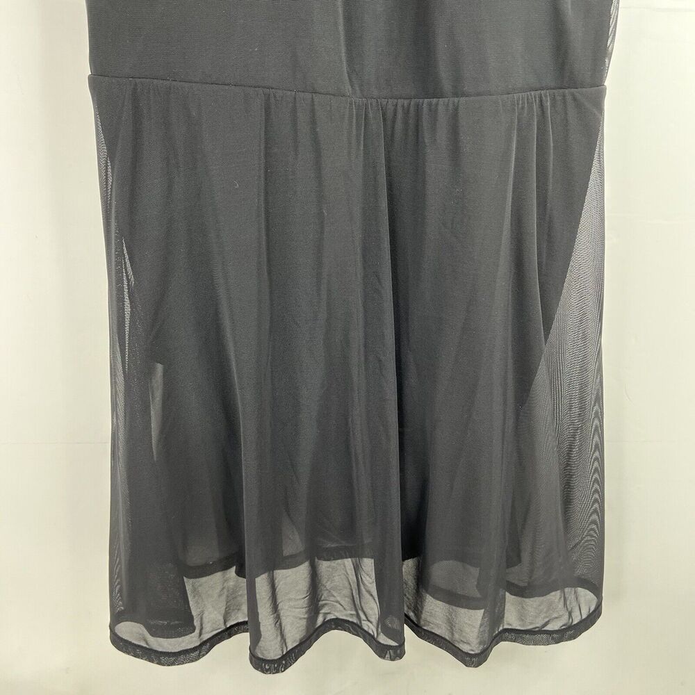 Torrid Plus Size 2 2X D/DD Black Underwire Long Mesh Overlay Swim Dress Swimsuit - Picture 7 of 16